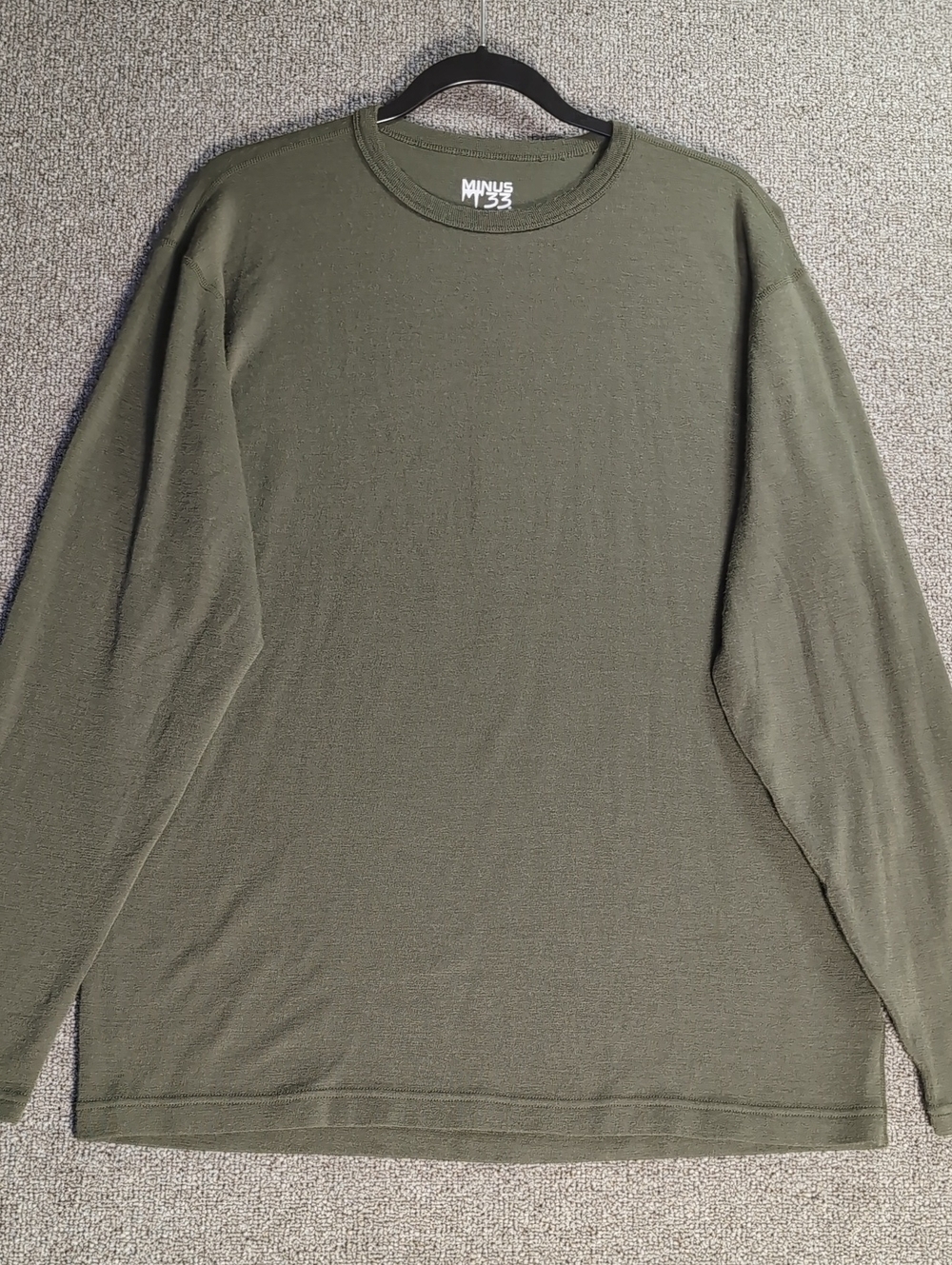 Minus 33 Midweight Chocorua Mens Crew Merino Wool Long Sleeve Size XL